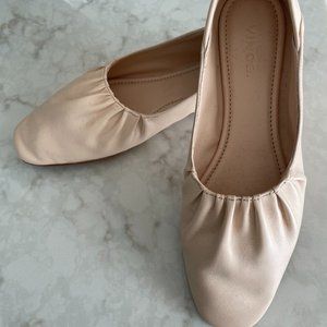 Vince Kali pink Leather gathered Ballerina flats